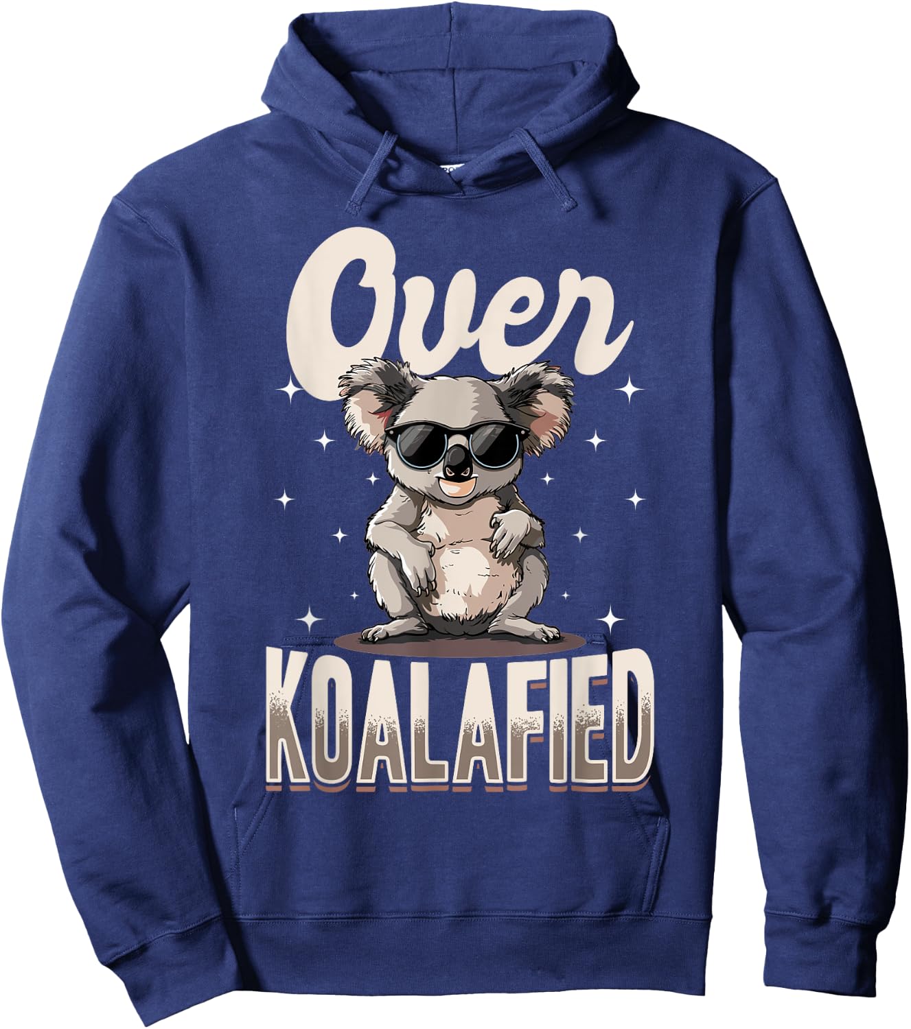 Funny Koala Animal Over Koalafied Hoodie - Hoodie | Navy