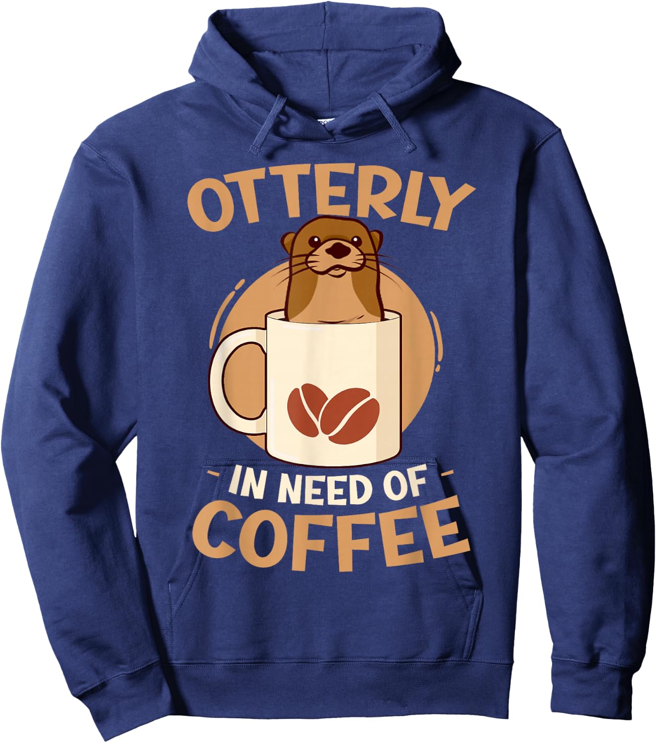 Otter Coffee Men Women Hoodie - Hoodie | Navy