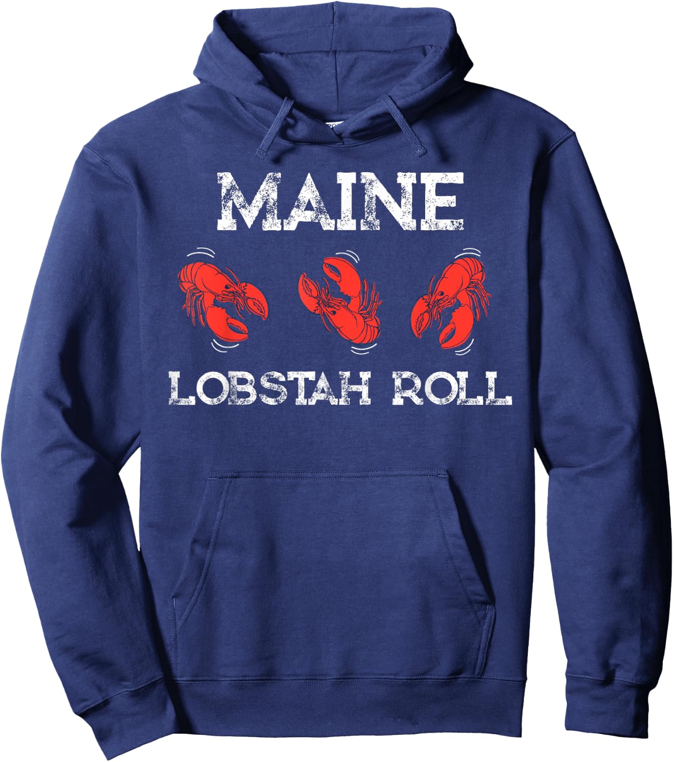 Maine Lobster Roll Funny Lobstah Retro Rolling Lobsters Hoodie - Hoodie | Navy