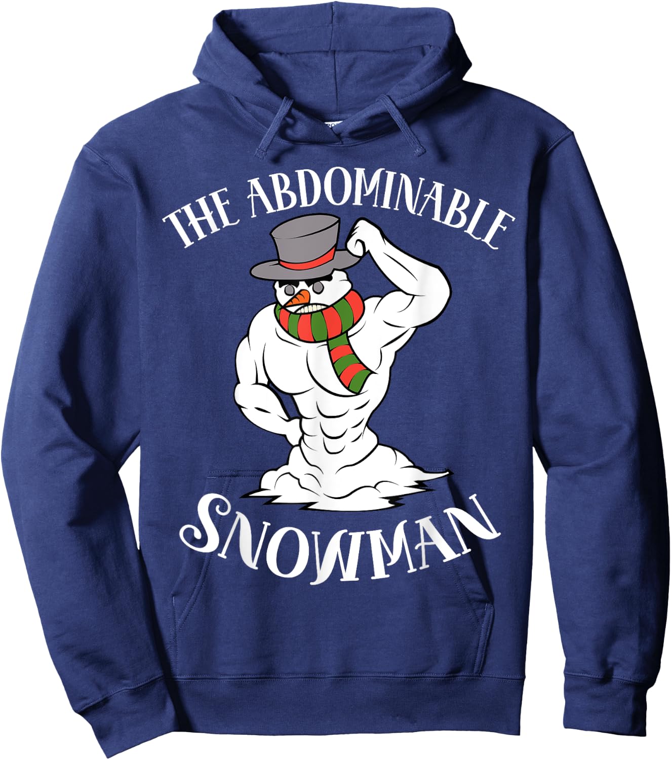 Funny Christmas Workout Xmas Abominal Snowman Abdominal Gift Hoodie - Hoodie | Navy