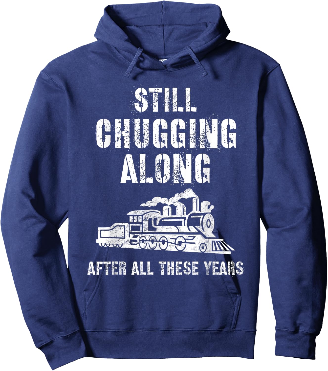 Train Grandpa Retirement Model Train Show Chugging Along Hoodie - Hoodie | Navy