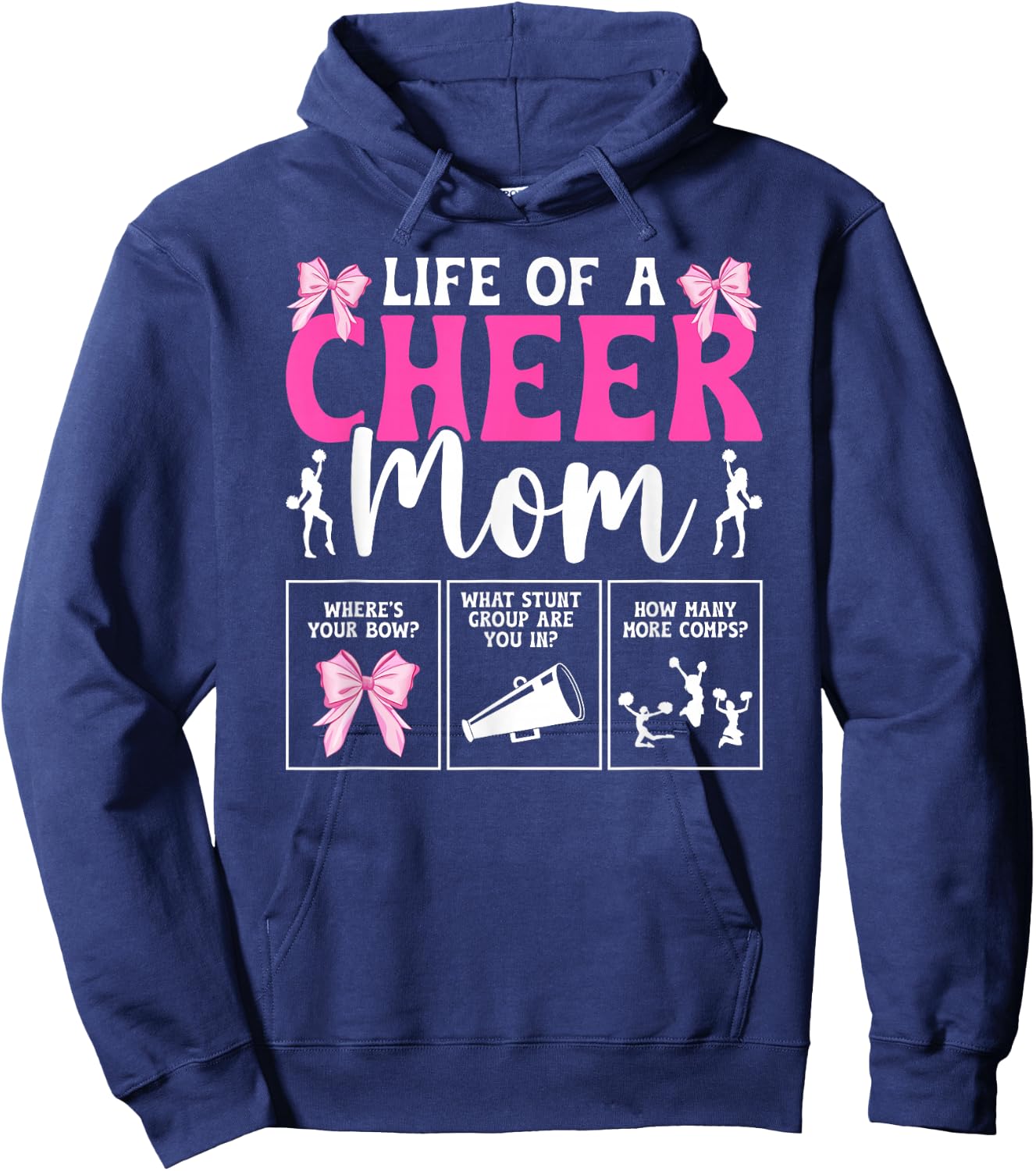 Life Of A Cheer Mom Cheerleading Mom Of A Cheerleader Mother Hoodie - Hoodie | Navy