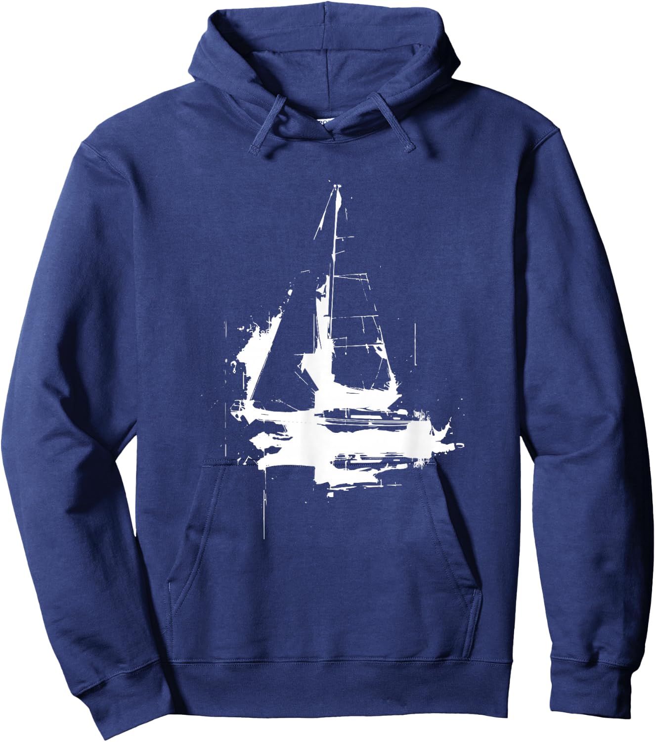 Sailing Boat Drawing Sailor Sailing Tour , black Hoodie - Hoodie | Navy