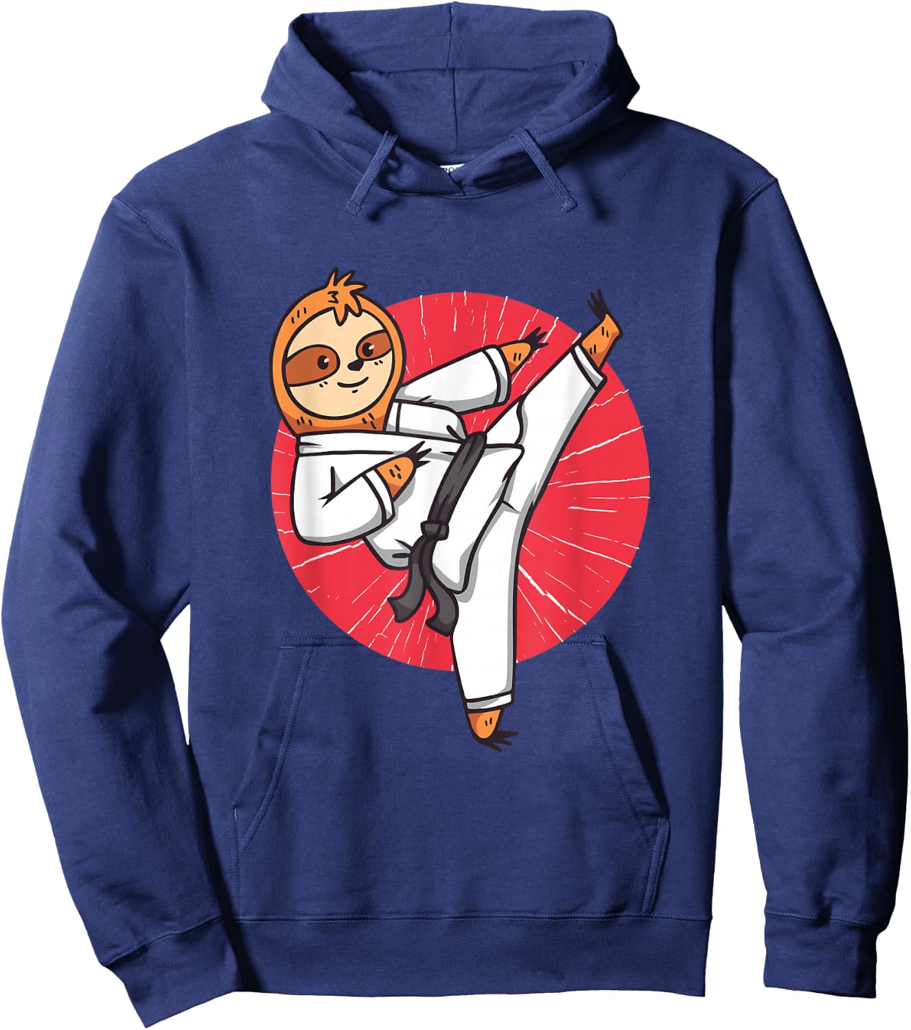 Cute Karate Sloth Hoodie - Hoodie | Navy