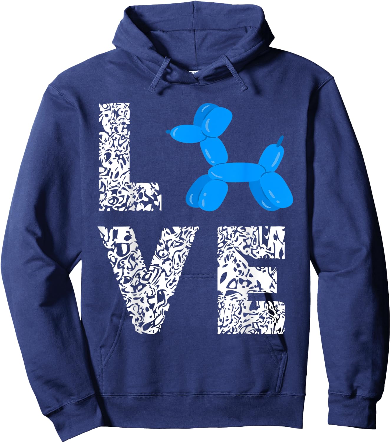 Amazing Balloon Benders Twisting Animals Leopard Dog Balloon Animal - -Adults, Black, Small Hoodie - Hoodie | Navy
