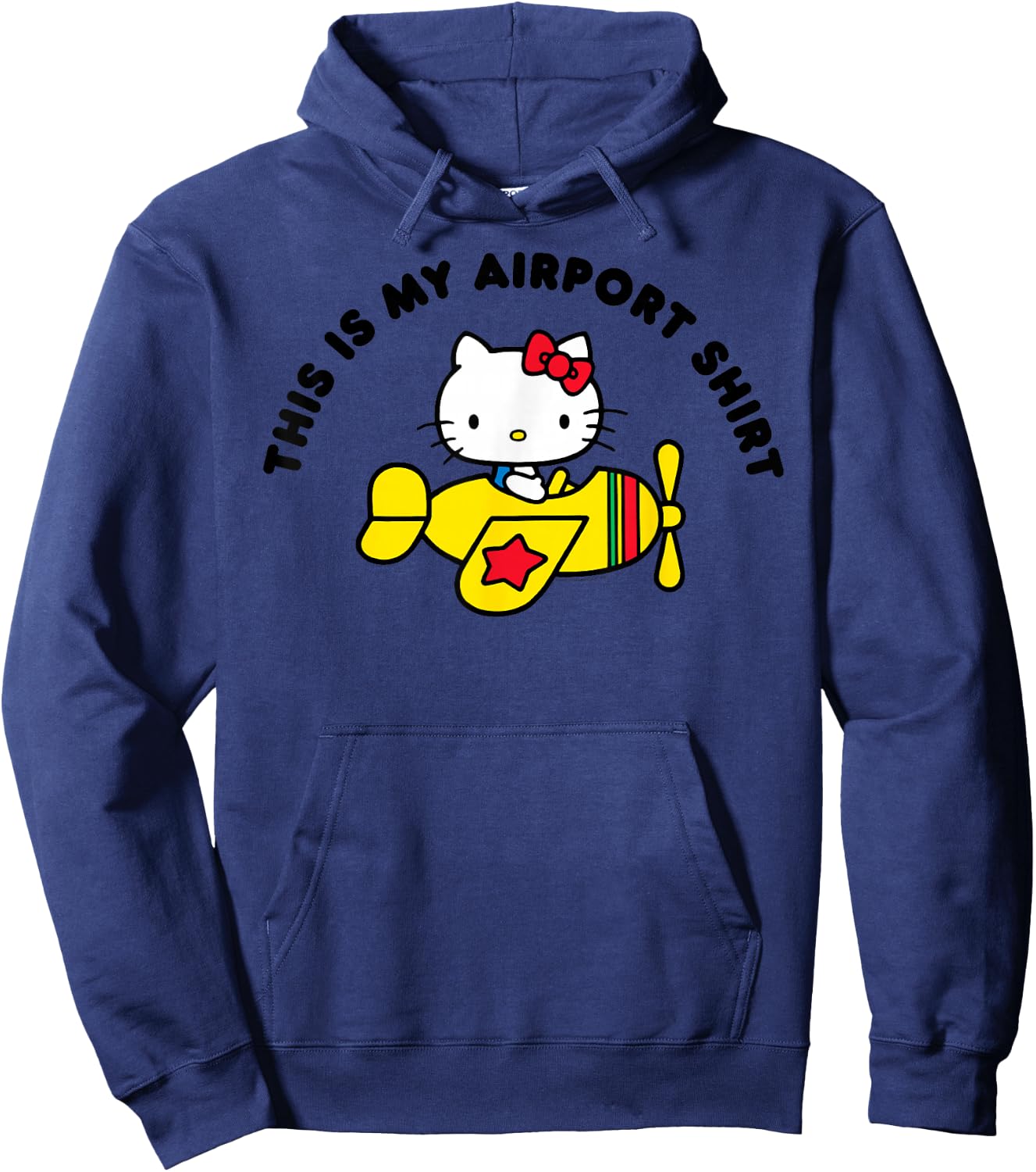 Hello Kitty This is my Airport Shirt Hoodie - Hoodie | Navy