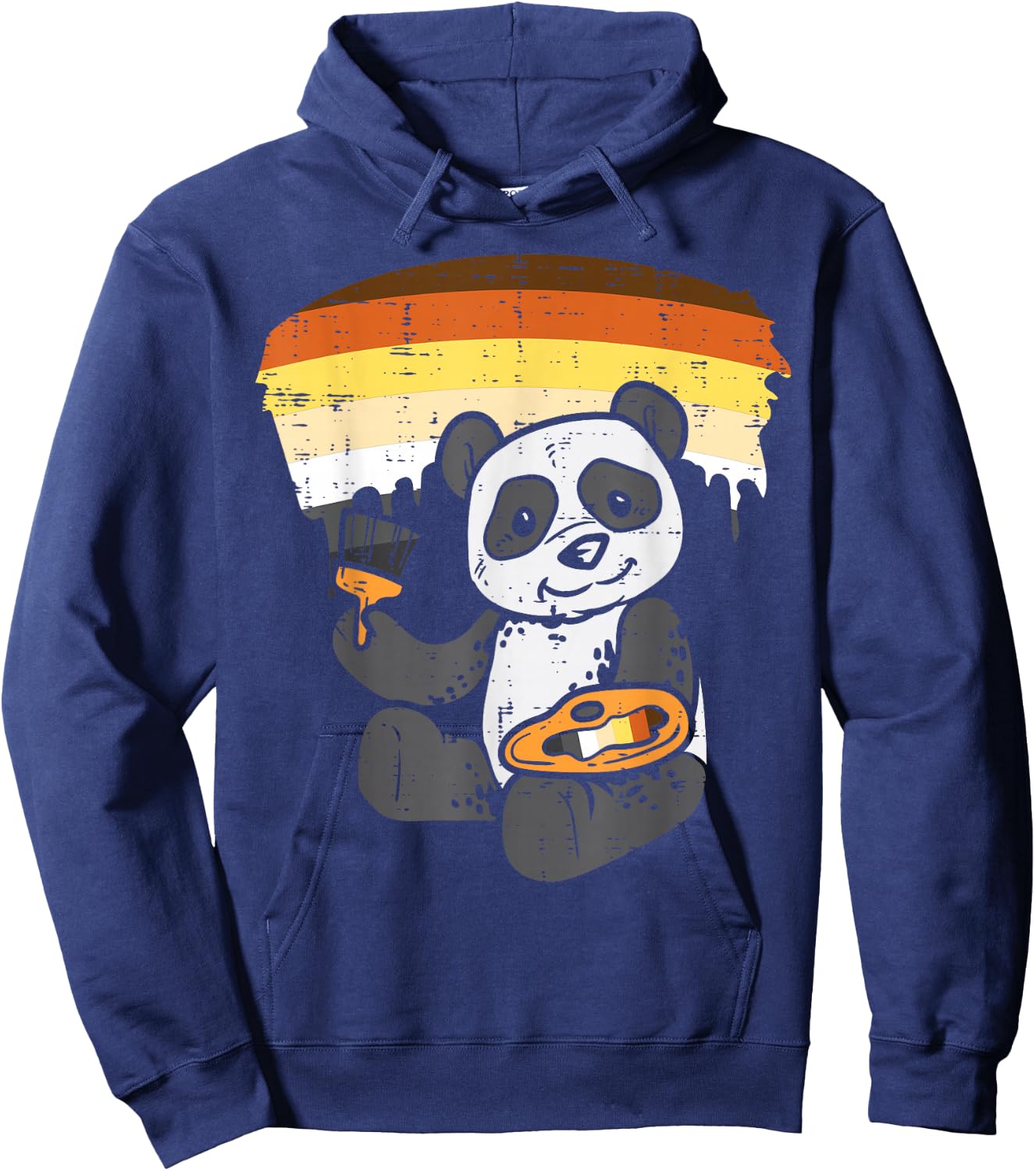 Panda Painting Animal LGBTQ Gay Bear Flag Gay Pride Men Hoodie - Hoodie | Navy