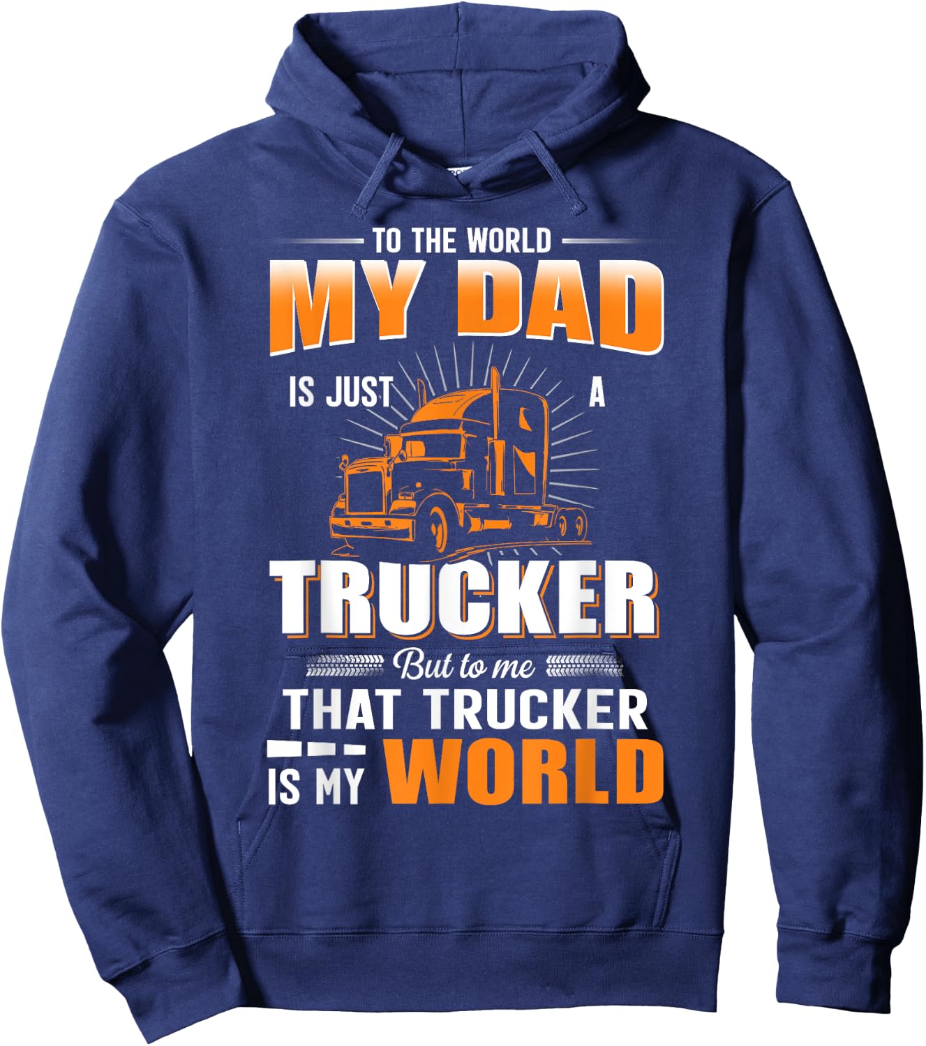 My Son Is A Trucker Shirt For Mom And Dad, Women Hoodie - Hoodie | Navy