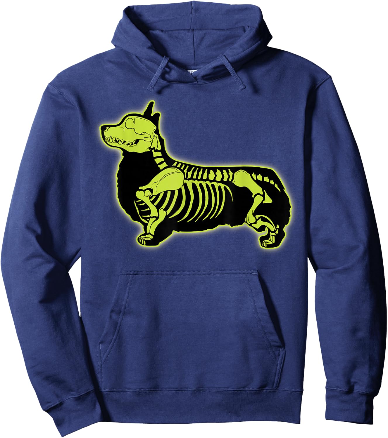 Corgi Skeleton Halloween Men Women Dog Lovers Rib Cage X-ray Hoodie - Hoodie | Navy