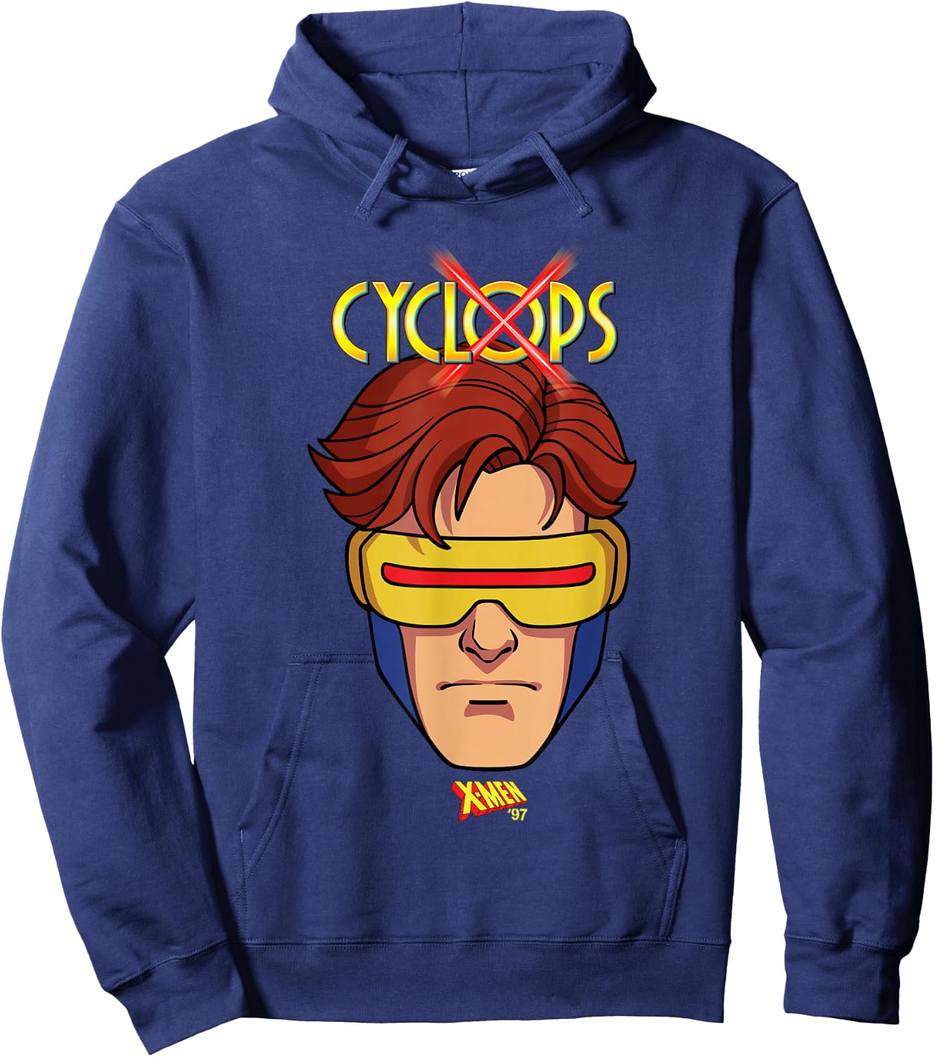Marvel X-Men '97 Cyclops Big Face Hoodie - Hoodie | Navy