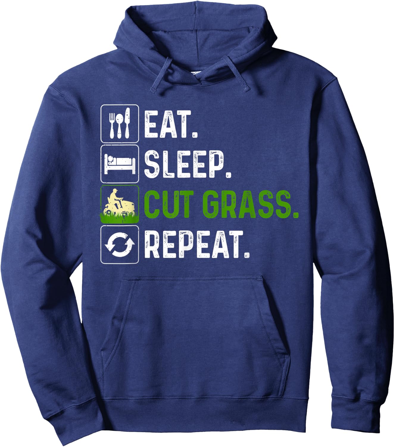 Funny Lawn Mowing Art Women Grass Cutting Landscaper Hoodie - Hoodie | Navy