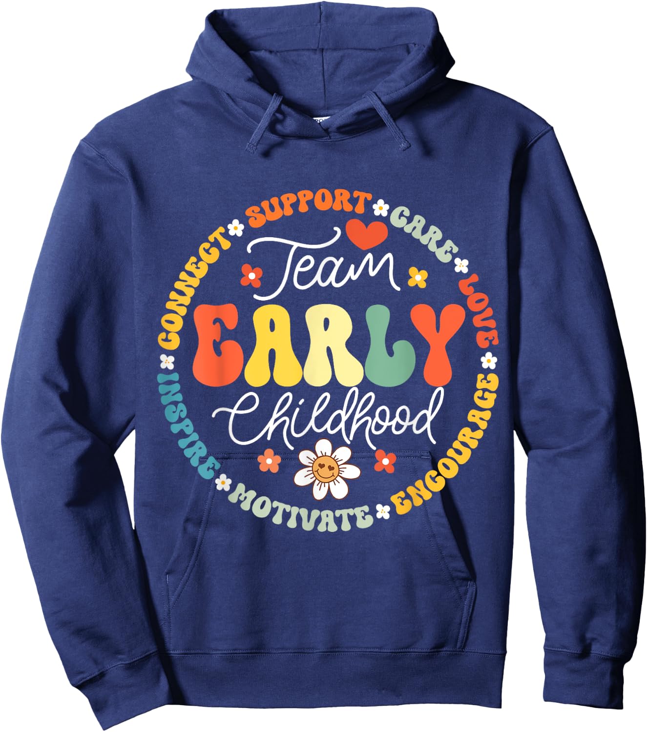 Early Childhood Team ECE Teacher Back to School Education Hoodie - Hoodie | Navy