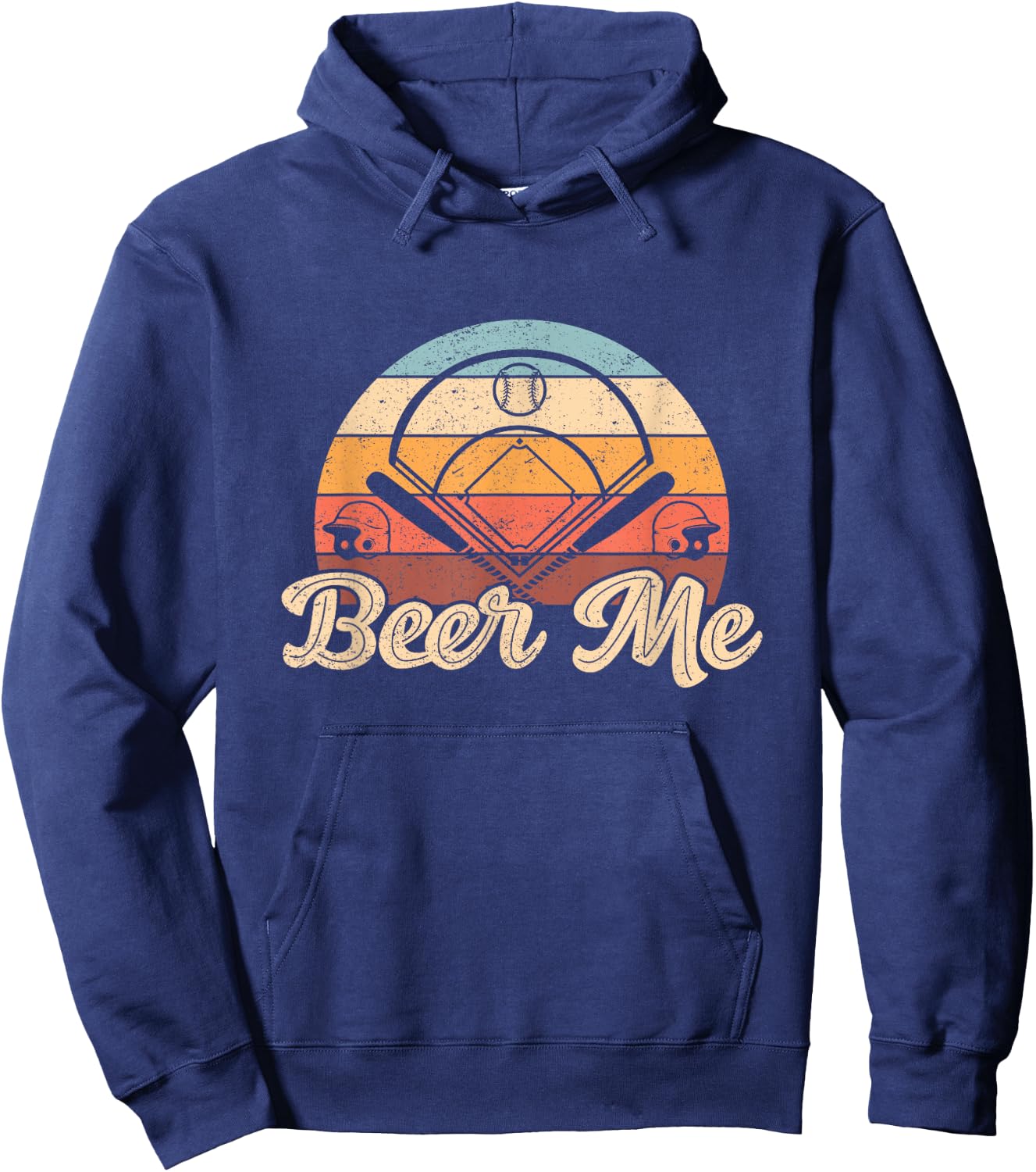 Funny Beer Me baseball Softball design Hoodie - Hoodie | Navy