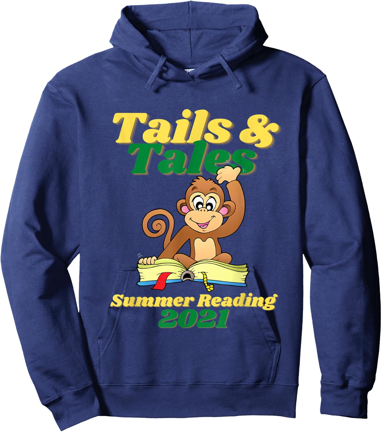 Tails and Tales Summer Reading 2021 Monkey Library Prize Hoodie - Hoodie | Navy