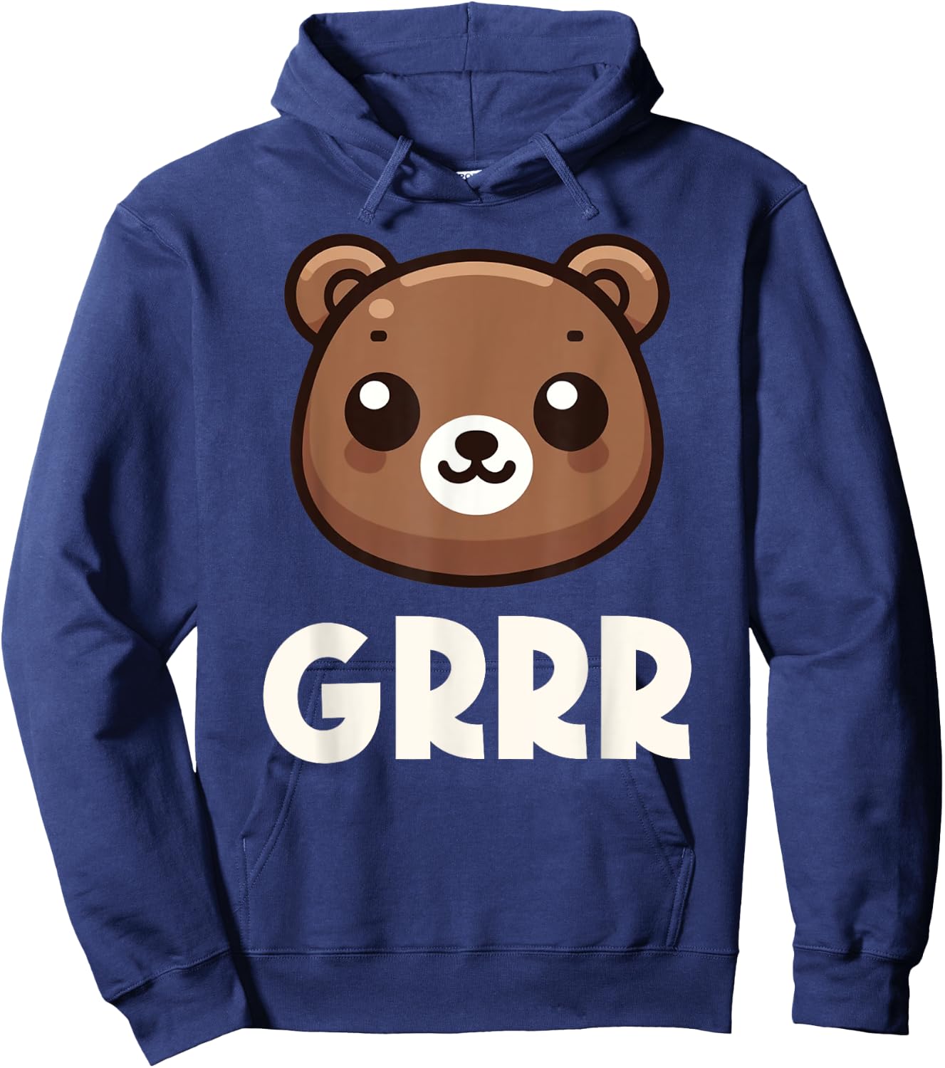 Cute Kawaii Bear Grr Kids Boys Girls Graphic Hoodie - Hoodie | Navy