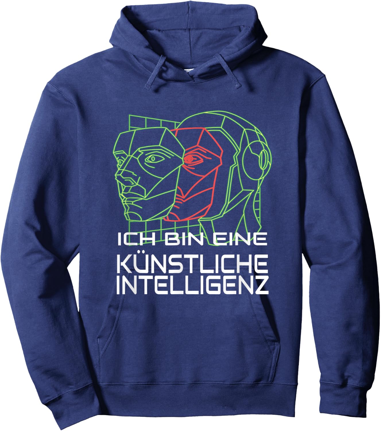 Robot Costume Artificial Intelligence AI Technology Carnival , black Hoodie - Hoodie | Navy