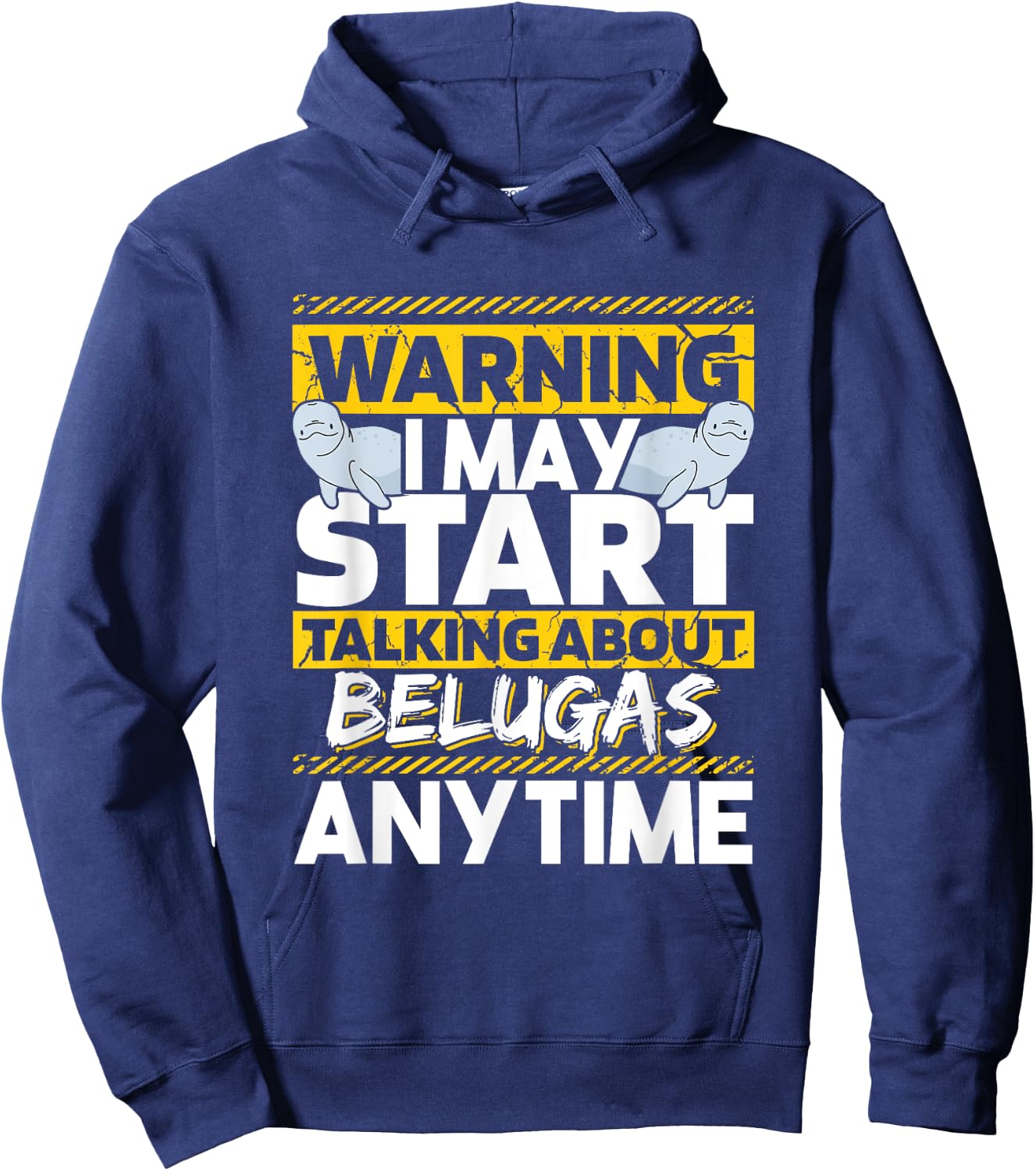 White Whale Lover Sea Creatures Ocean Mammals Beluga Whale Hoodie - Hoodie | Navy