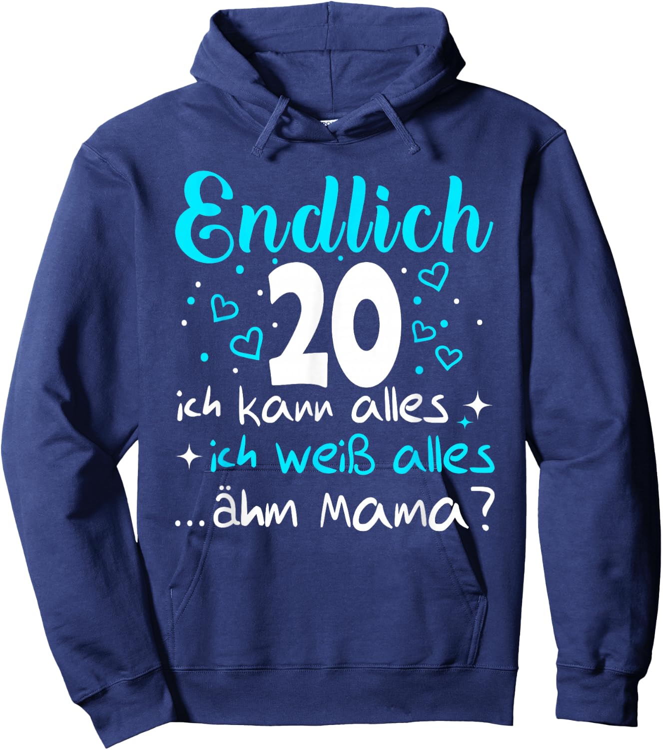 20th Birthday Girl Woman Daughter Finally 20 Years Women's , black Hoodie - Hoodie | Navy