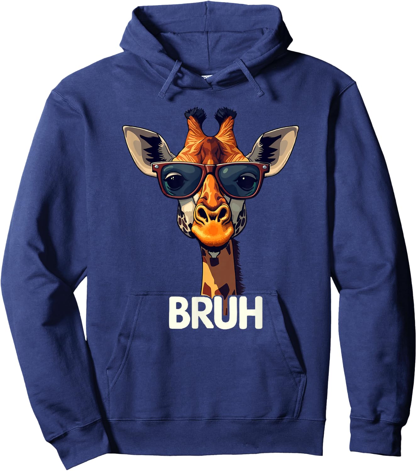 Funny Giraffe Meme BRUH Teenager kids men women Graphic Hoodie - Hoodie | Navy