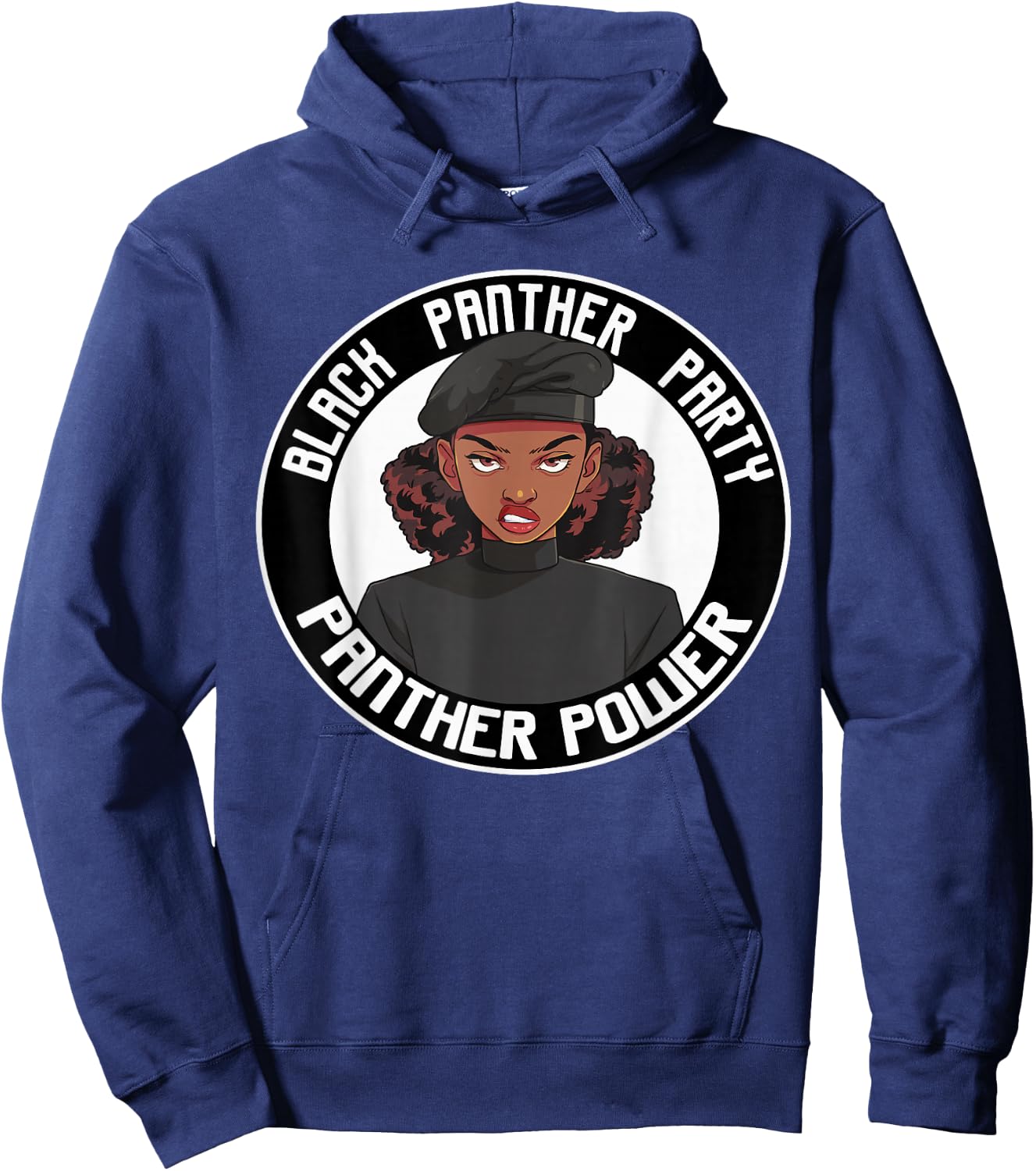 Black History Month Panther Party Logo Afro Hair 1966 Hoodie - Hoodie | Navy