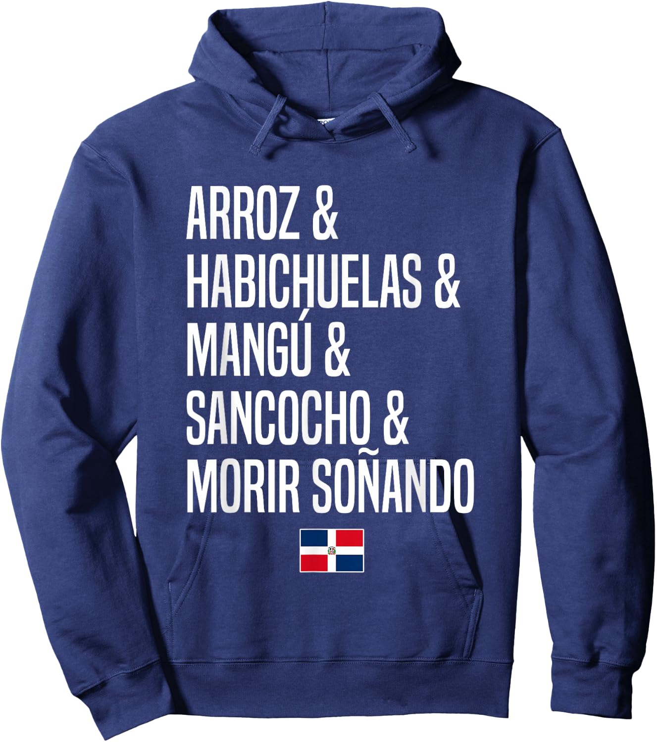 Dominican Food Dominican Republic , black Hoodie - Hoodie | Navy