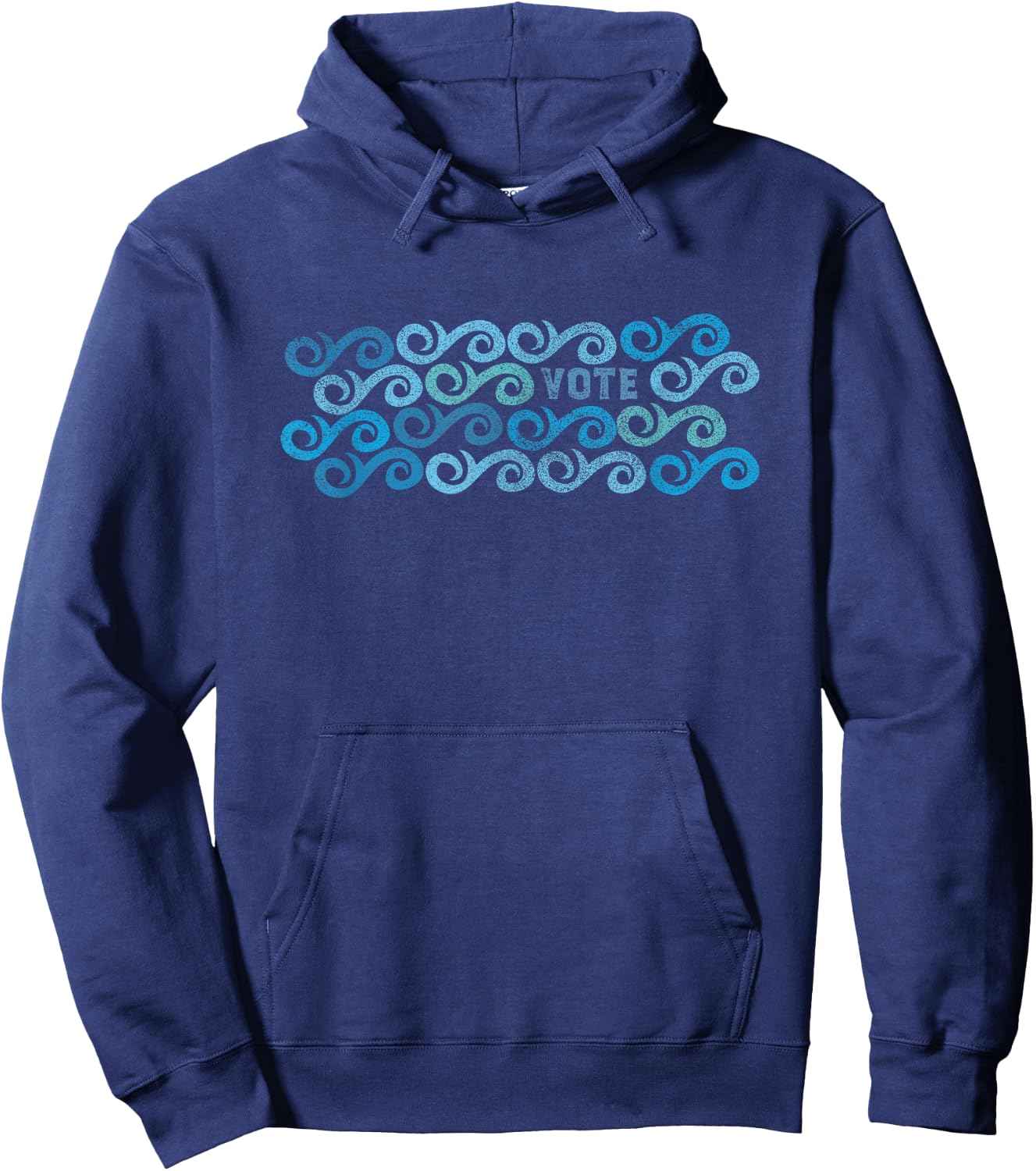VOTE Democrat Blue Wave Design Hoodie - Hoodie | Navy