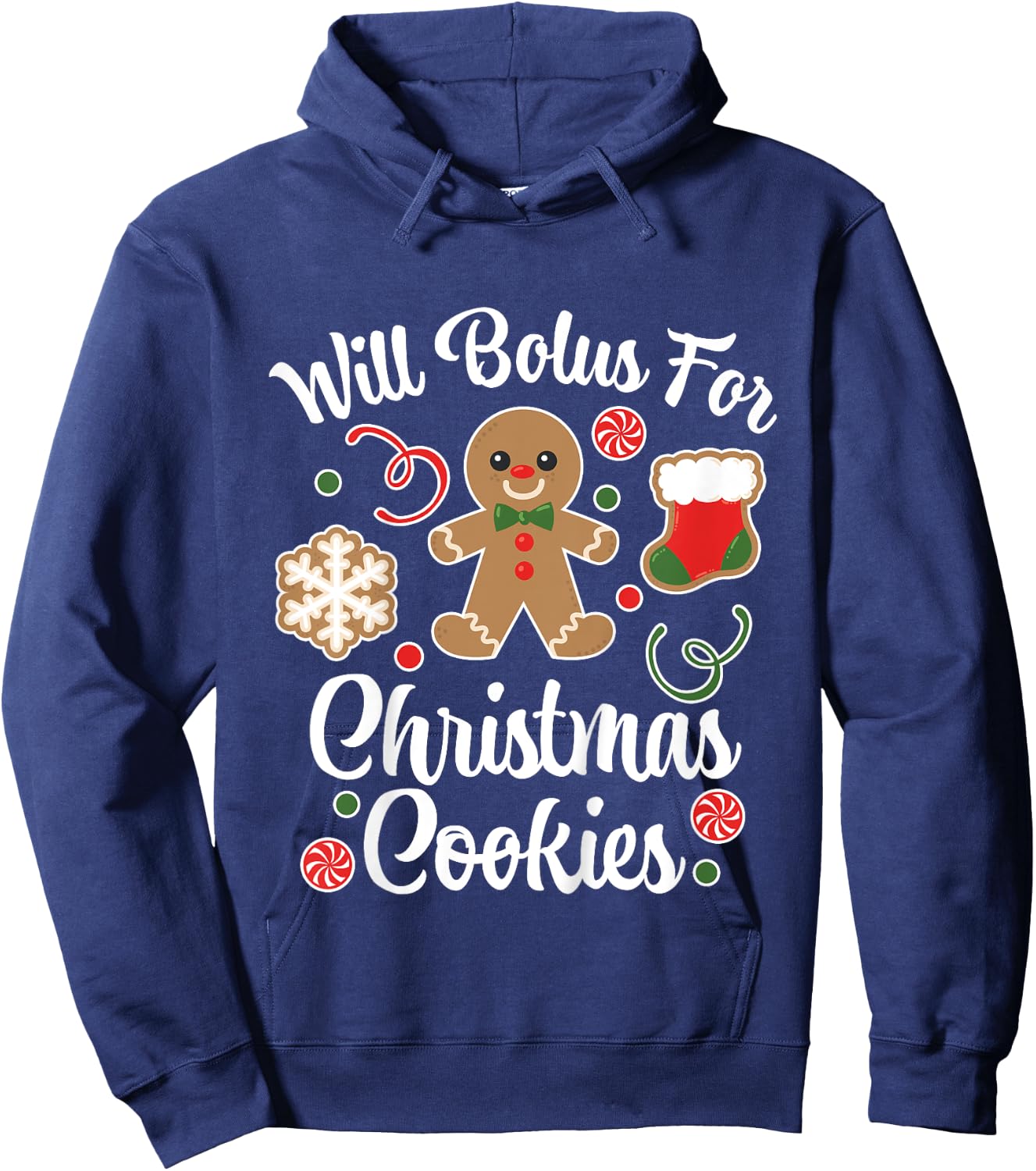 Kids Type 1 Diabetes Awareness Bolus For Christmas Cookies Youth Hoodie - Hoodie | Navy