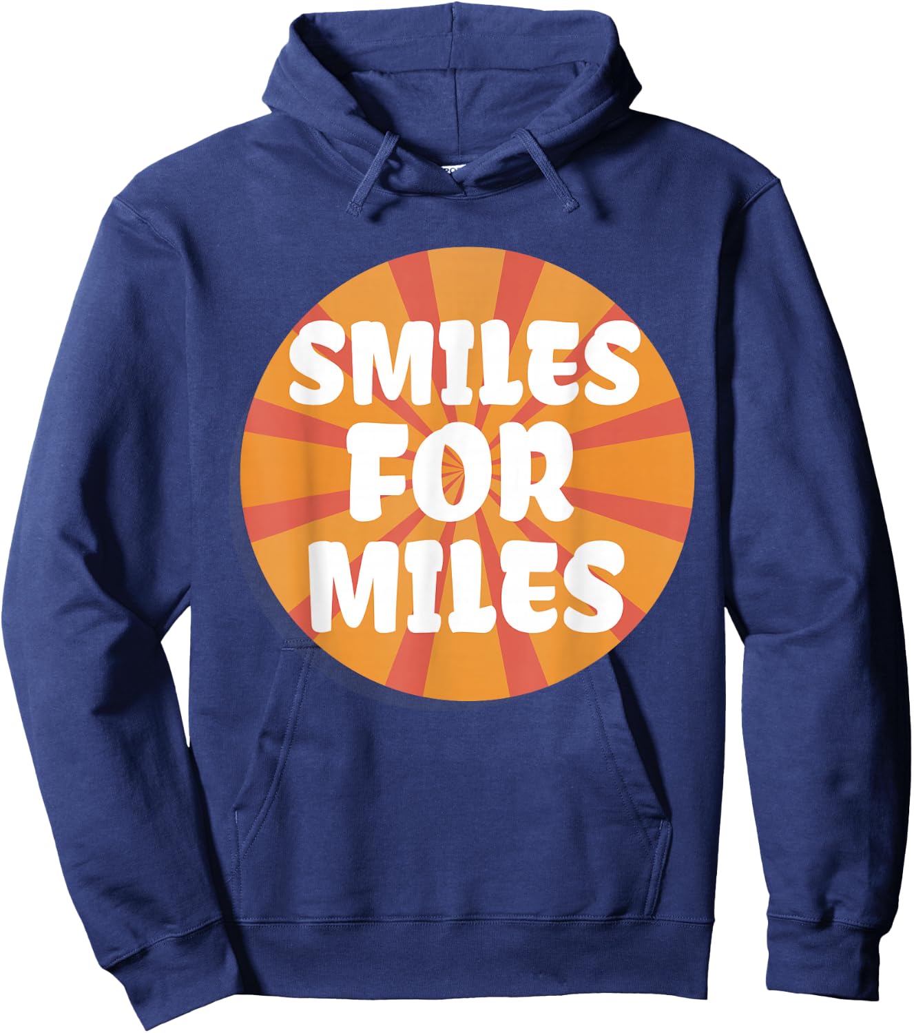 Smiles For Miles Fun Positive Energy Yoga Sunrise Boho Vibes Hoodie - Hoodie | Navy