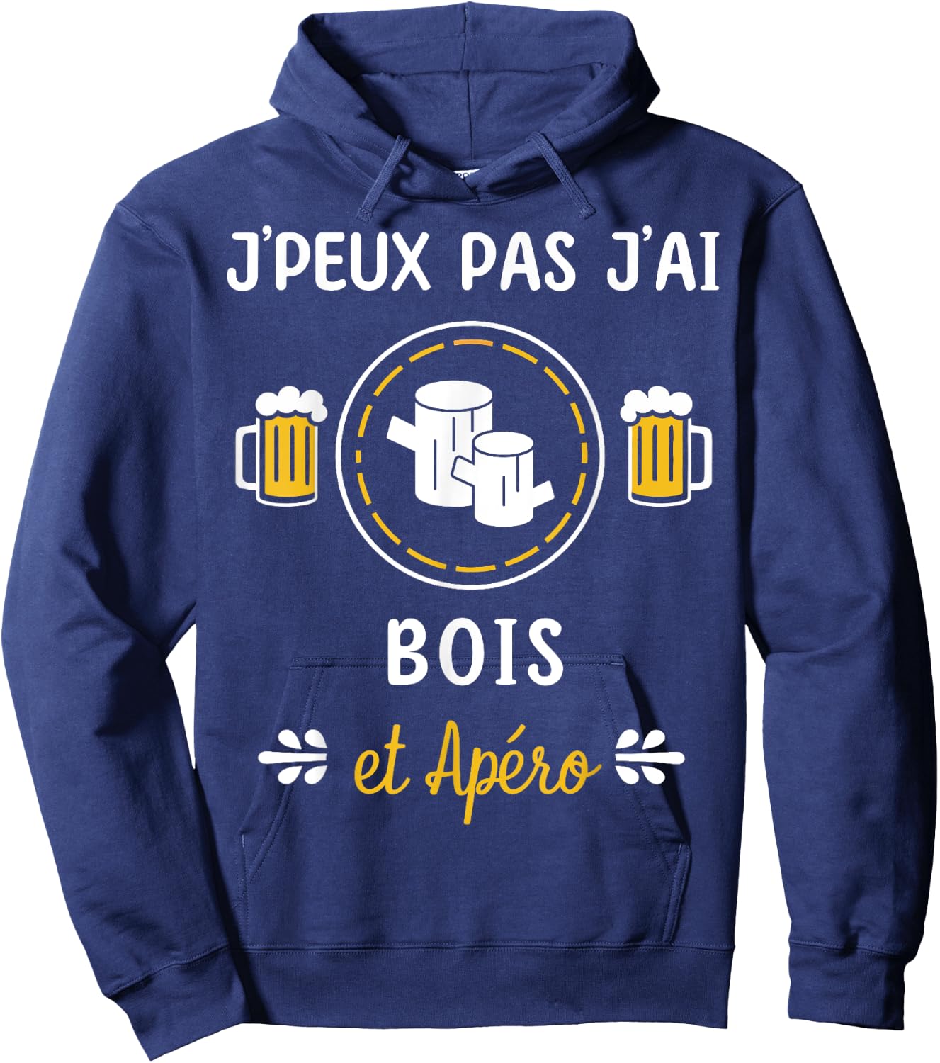 Je peux pas j'ai Bois , Black, S Hoodie - Hoodie | Navy