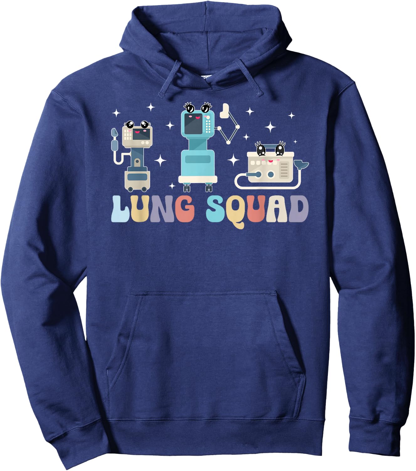 Lung Squad Respiratory Therapist Team RT Respiratory Therapy Hoodie - Hoodie | Navy