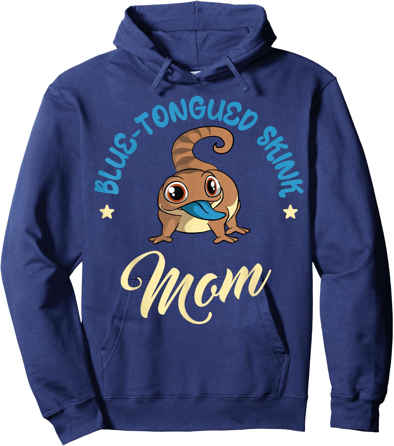 Blue-Tongued Skink Mom Sleepy Lizard Reptile Mother's Day Hoodie - Hoodie | Navy