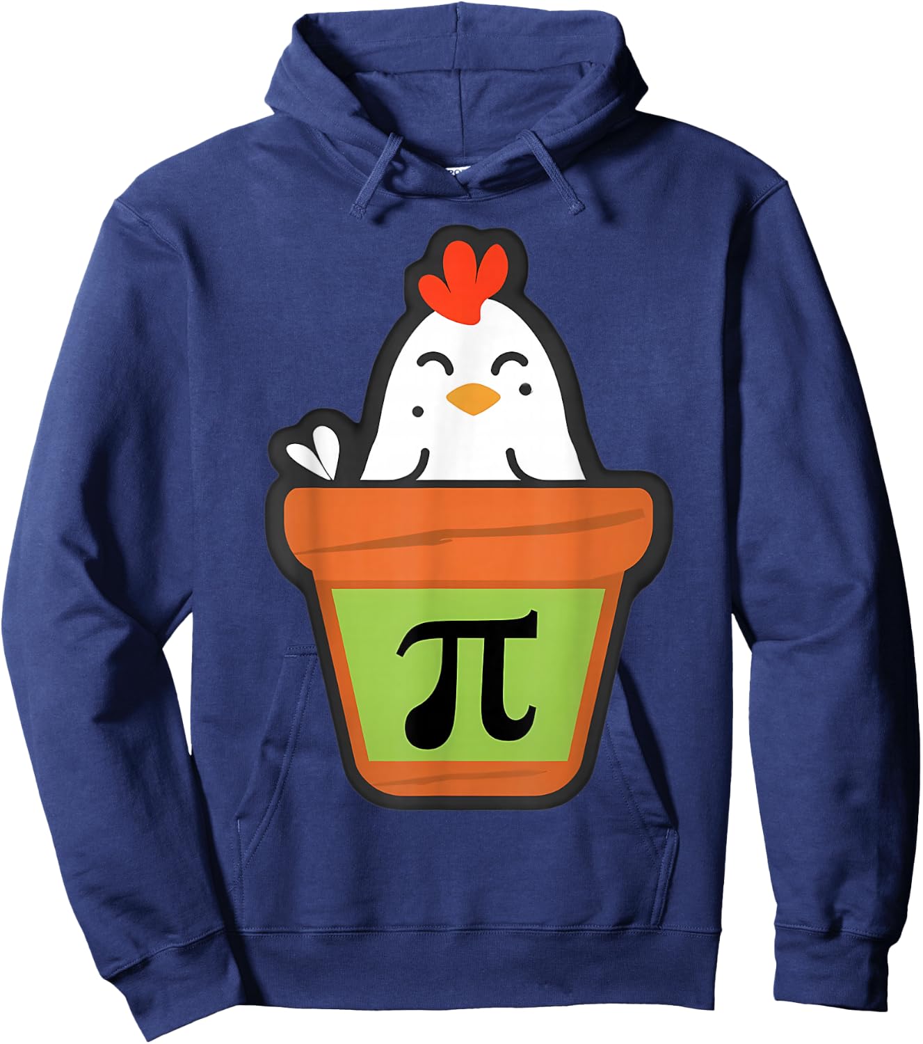 Chicken Pot Pi Funny Math Day Pun Mathematician Teacher Joke Hoodie - Hoodie | Navy