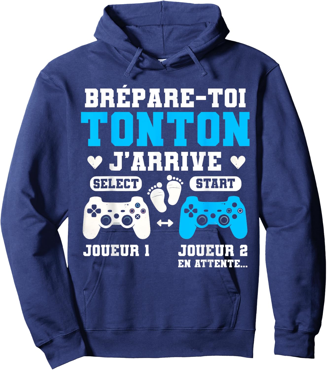Future Tonton Male Gamer Annonce Grossesse Future Uncle Player Hoodie - Hoodie | Navy