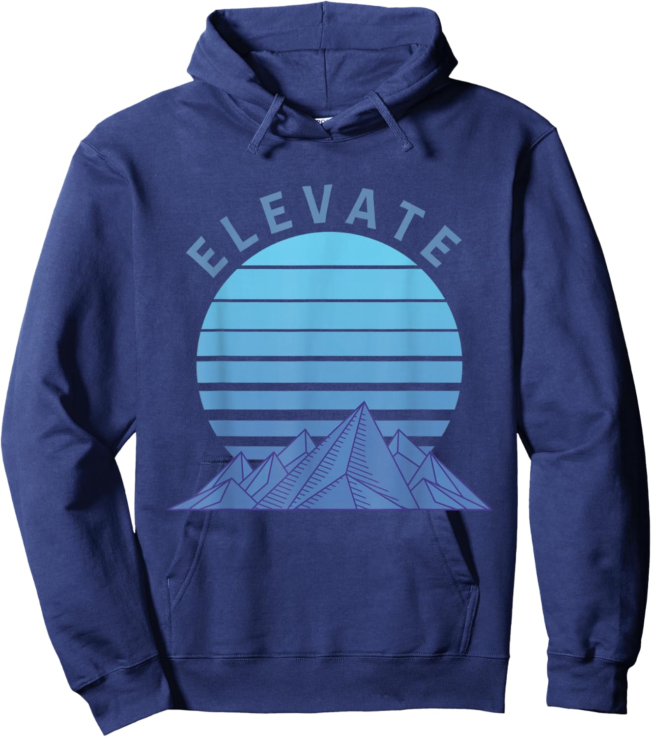 Elevate Blue , black Hoodie - Hoodie | Navy