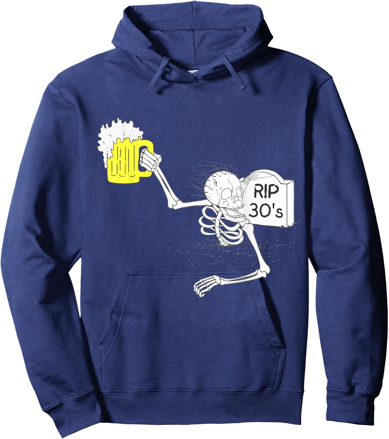 Funny 40th Birthday | R.I.P. 30's Tombstone Hoodie - Hoodie | Navy