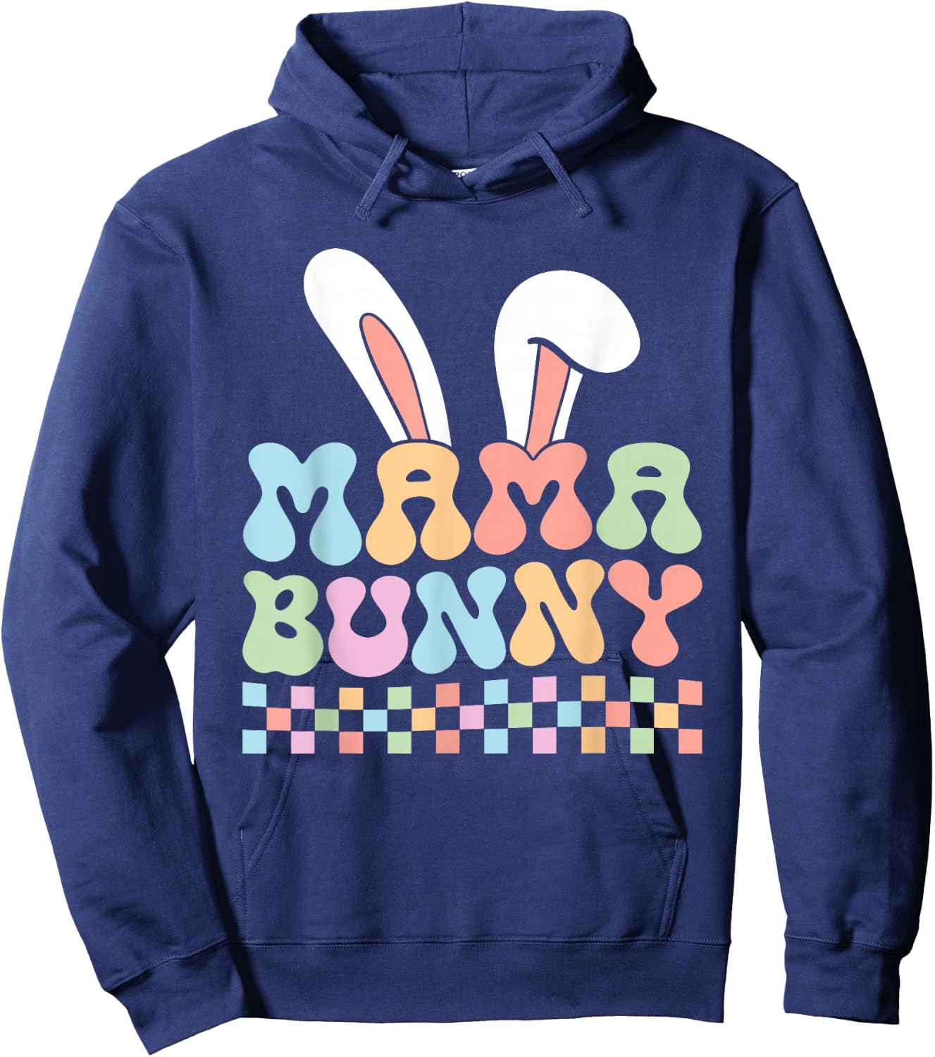 Mama Bunny Shirt Mom Pregnancy Matching Family Easter Hoodie - Hoodie | Navy