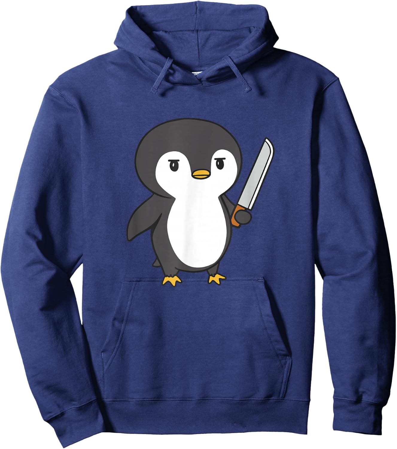 Funny Murderous Penguin Knife Hoodie - Hoodie | Navy