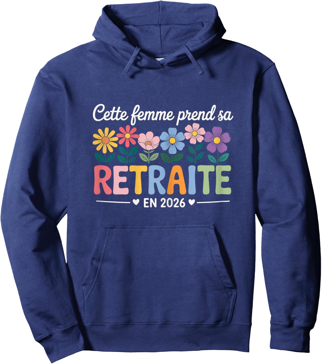 Retraitée 2026 Cadeau Départ Retraite Femme Collègue Hoodie - Hoodie | Navy