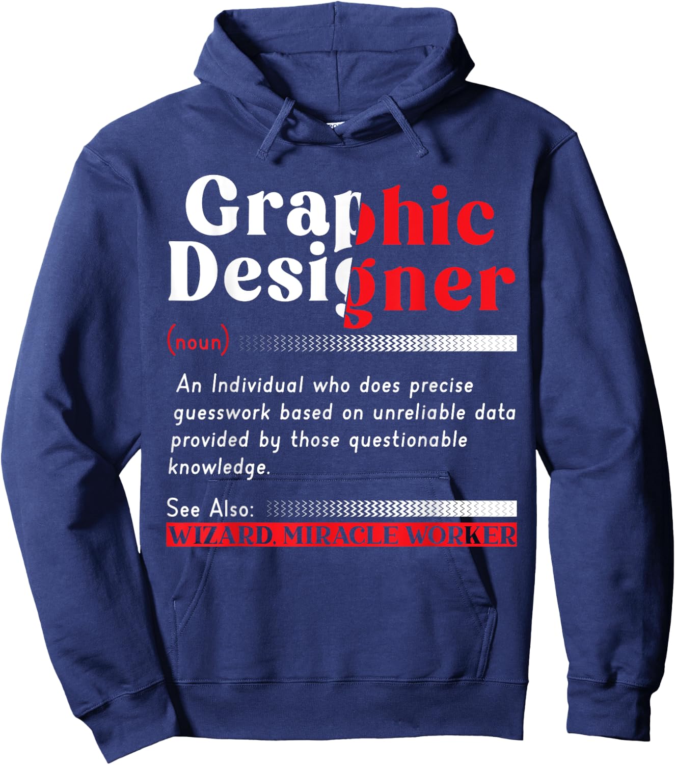 Graphic Designing Job Profession Graphic Designer Hoodie - Hoodie | Navy