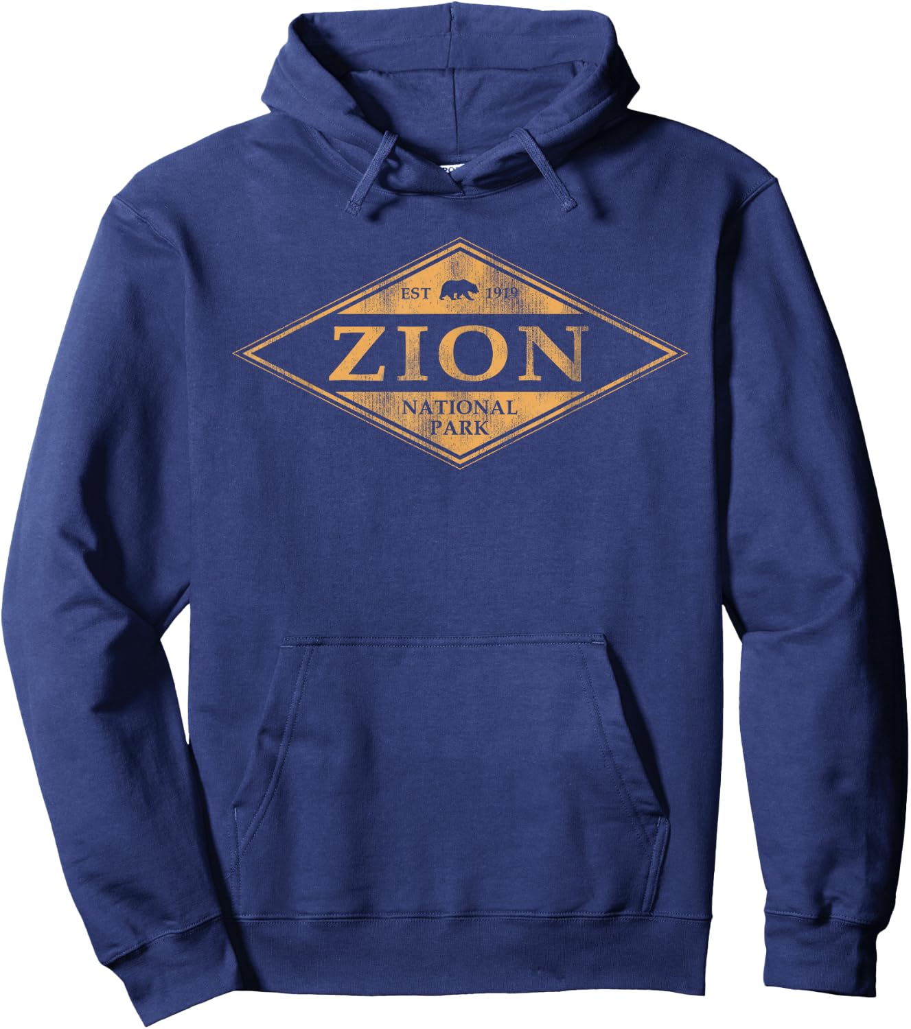 Retro Zion National Park Utah Mountain Women Men Kids Hiking Hoodie - Hoodie | Navy