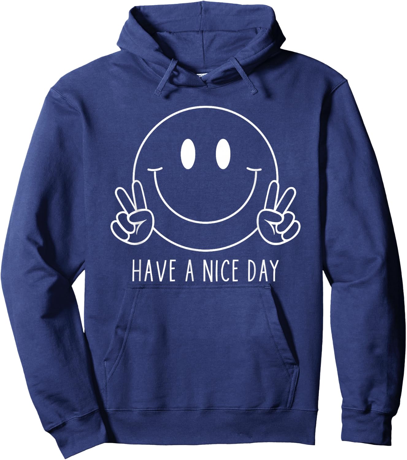 Have A Nice Day Funny Smile Face Shirt Happy Face Minimalist , black Hoodie - Hoodie | Navy