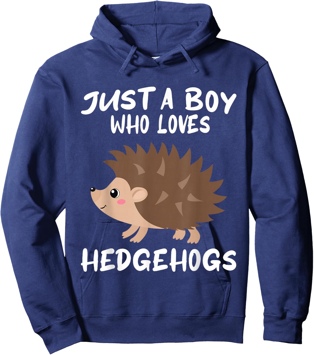 Just A Boy Who Loves Hedgehogs - Funny Hedgehog Lover Hoodie - Hoodie | Navy