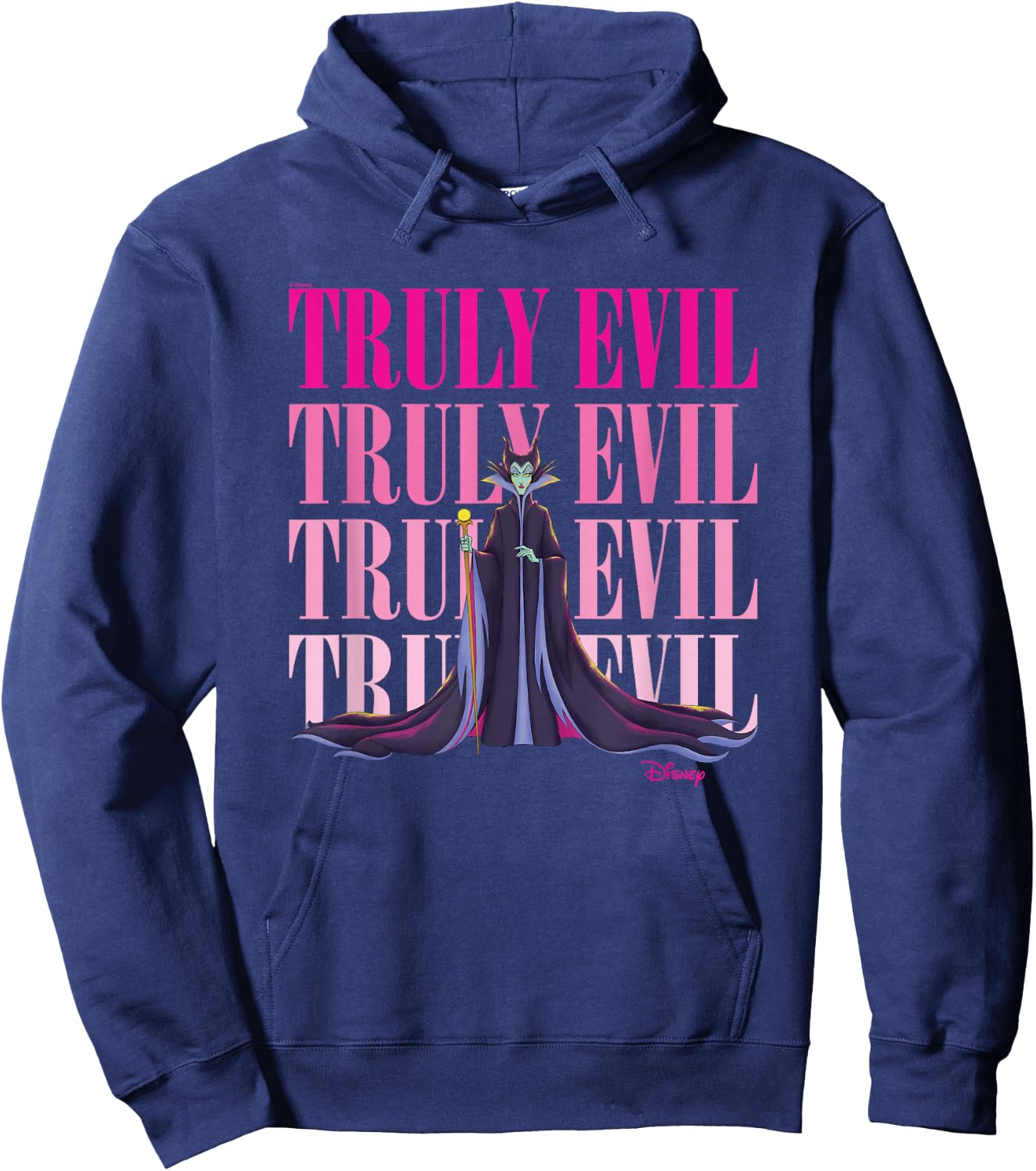 Disney Villains - Maleficent Truly Evil Stacked Hoodie - Hoodie | Navy