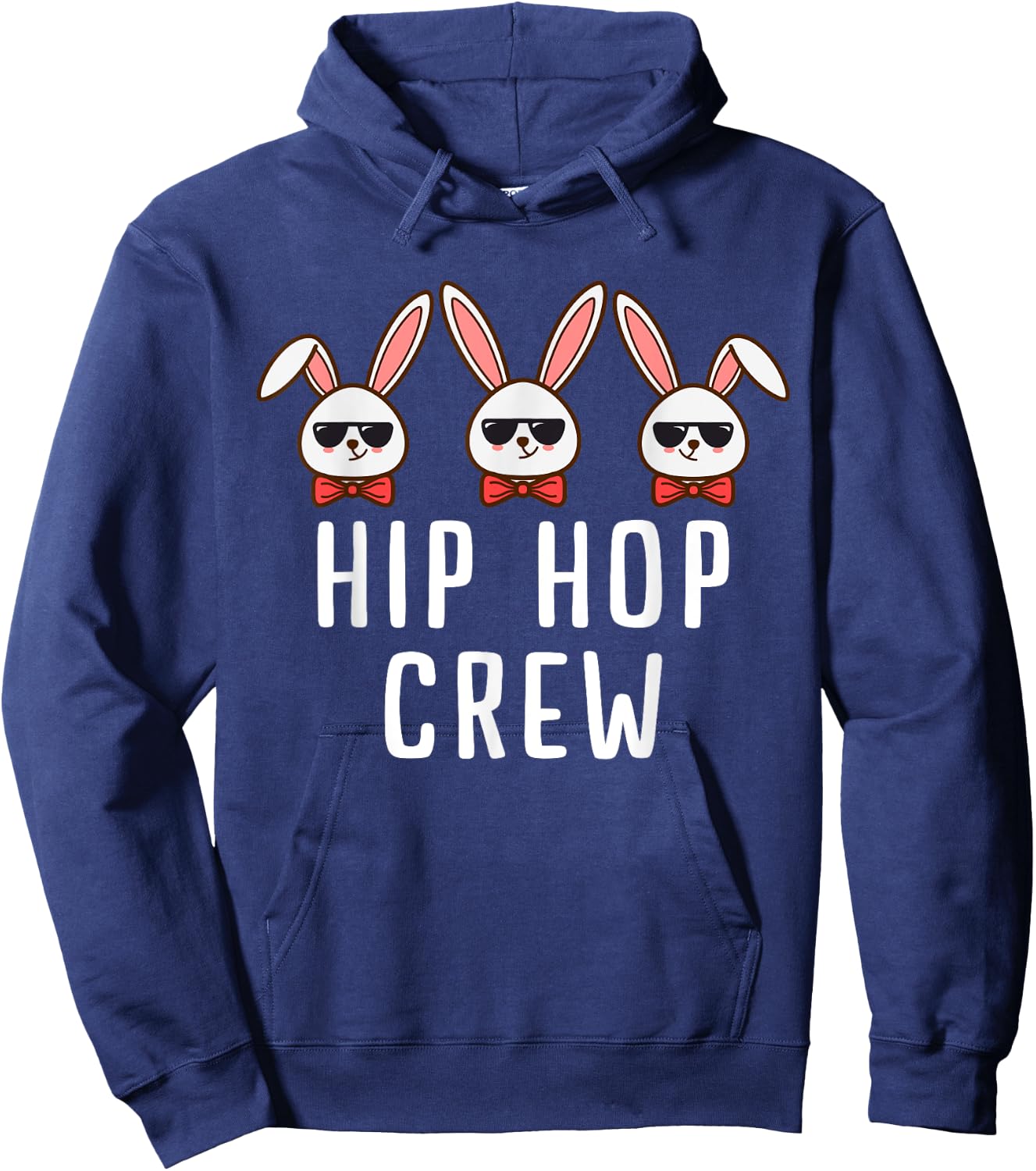 Cool Hip Hop Bunny Crew Easter Egg Gift Men & Women Hoodie - Hoodie | Navy