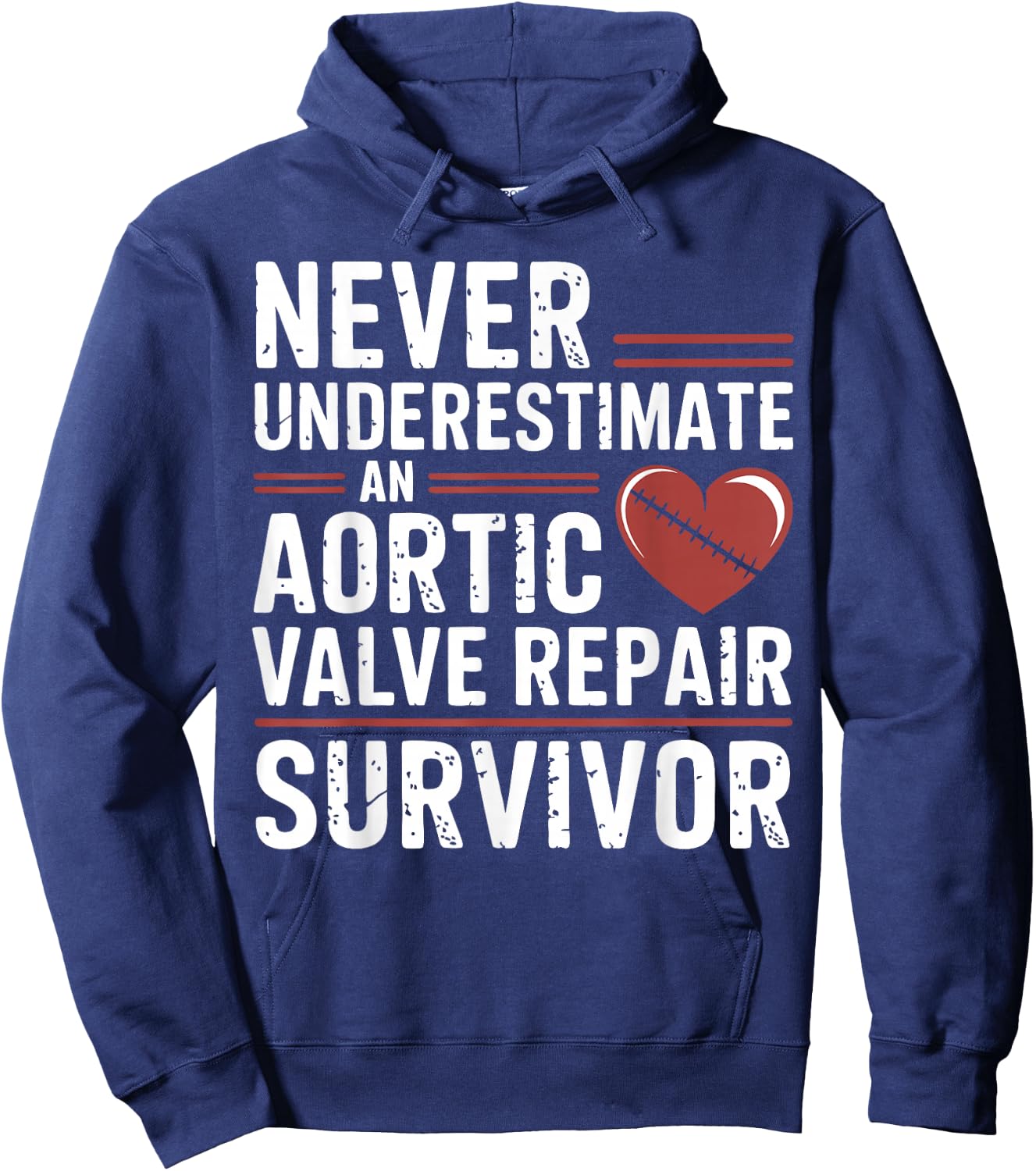 Aortic Valve Repair Survivor Hoodie - Hoodie | Navy