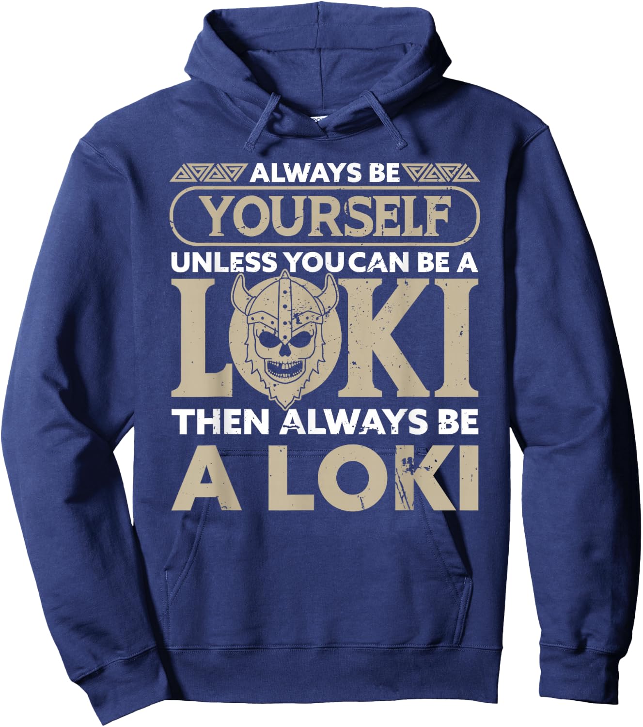 Wikinger Götter Loki Spruch der Nordischen Mythologie Schwarz S Hoodie - Hoodie | Navy