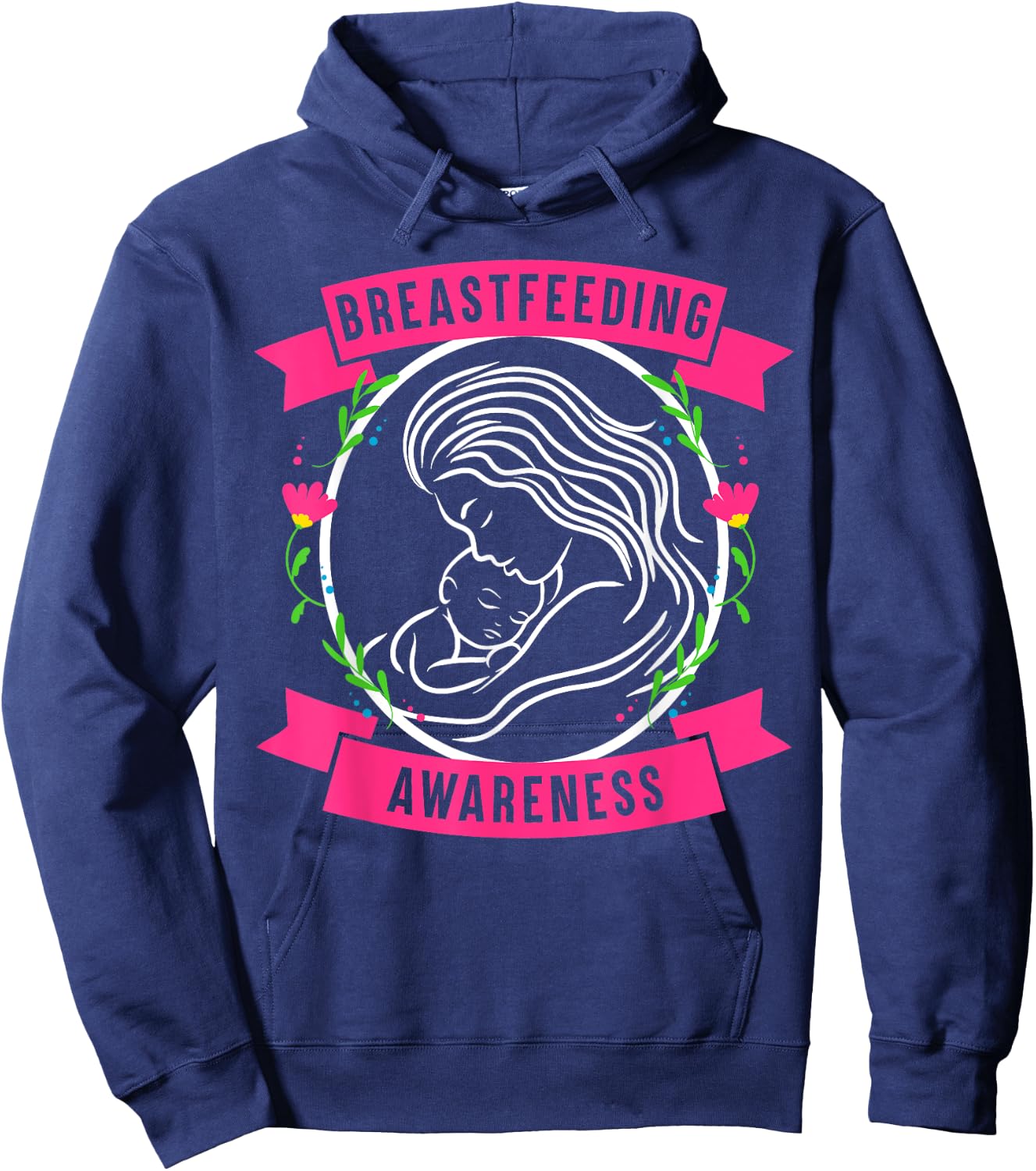 Breastfeeding Awareness Saving Breast Milk Lactation Mom Hoodie - Hoodie | Navy