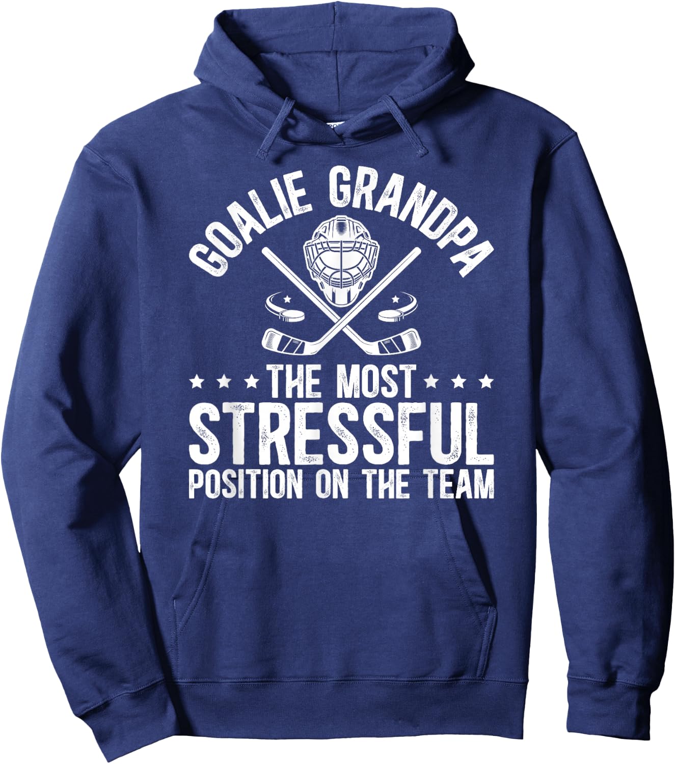 Funny Hockey Goalie Grandpa Of A Hockey Keeper Grandfather Hoodie - Hoodie | Navy