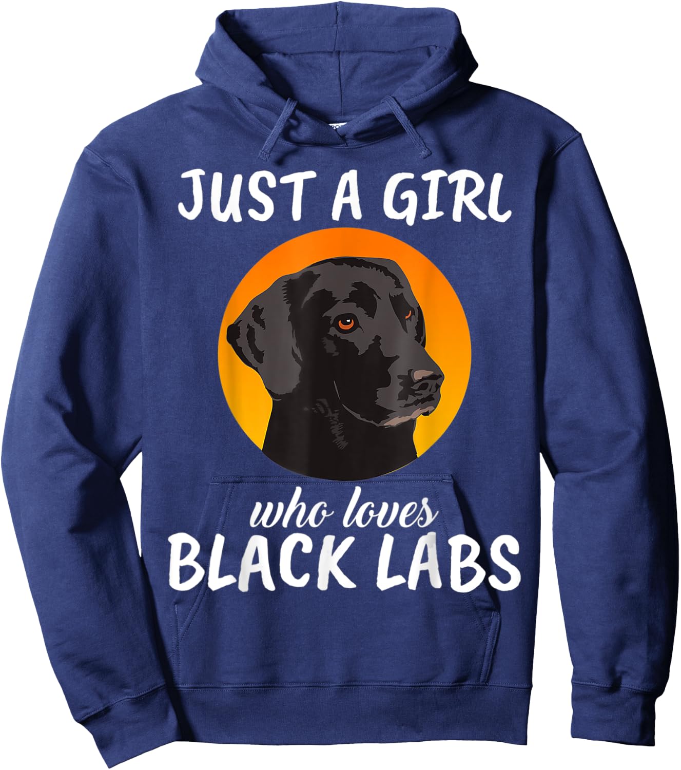 Just A Girl Who Loves Chocolate Labs Black Labrador Hoodie - Hoodie | Navy