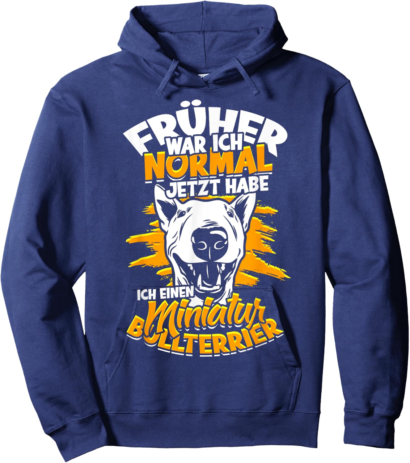 Früher War Ich Normal Miniature Hunde Miniatur Bullterrier Hoodie - Hoodie | Navy